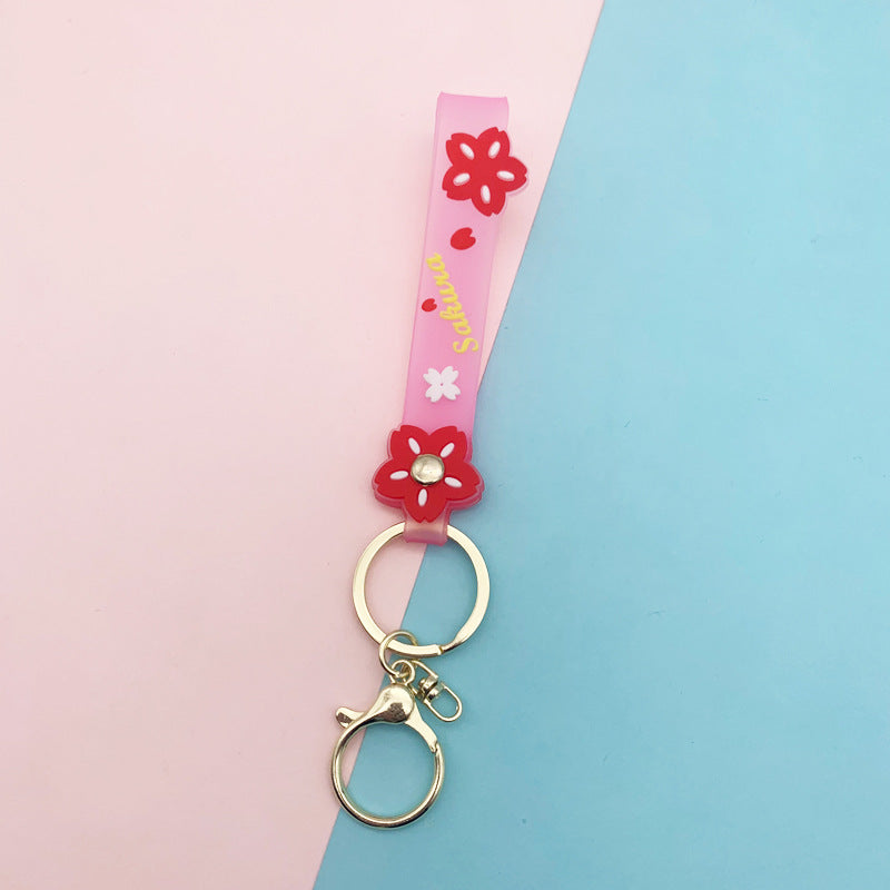 Wholesale Soft Glue Transparent Lanyard Keychains